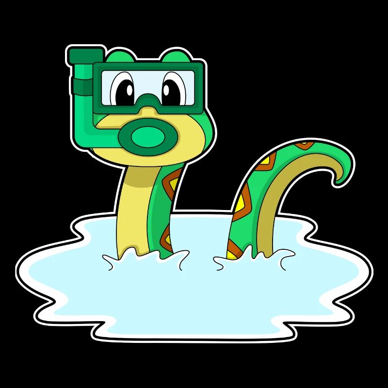 Snake Diver Snorkel Diving