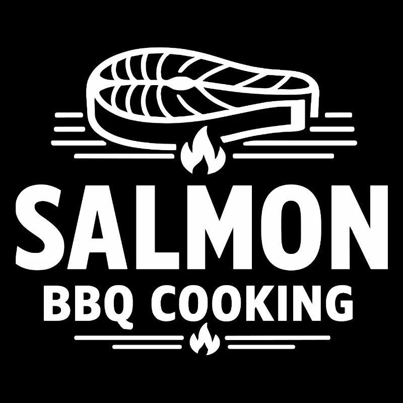 Salmon BBQ Cooking Seafood Grill