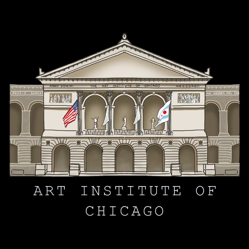 Chicago, handgezeichnetes Kunstmuseum