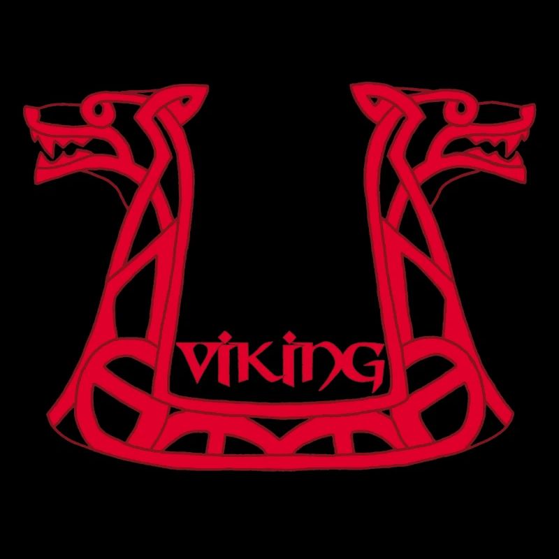 Roter Wikinger-Drache