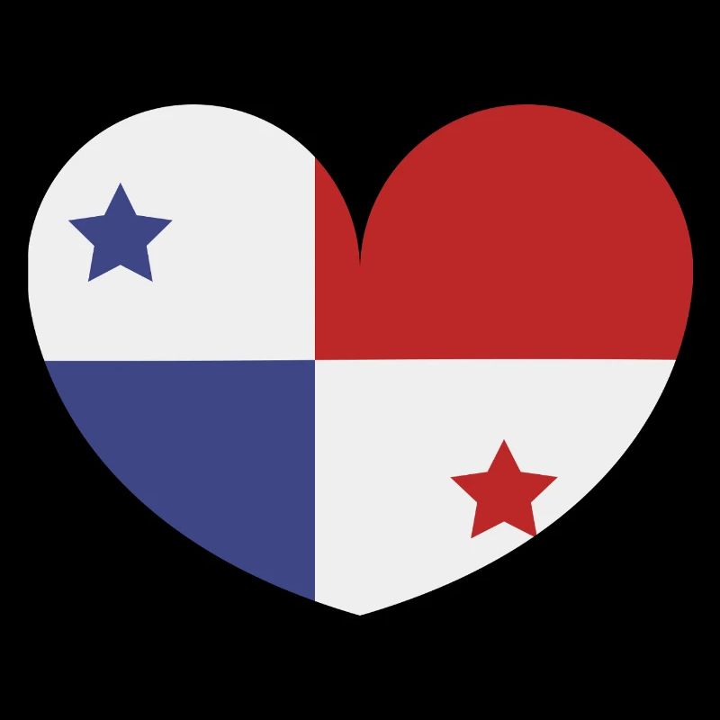 Drapeau du cœur du Panama