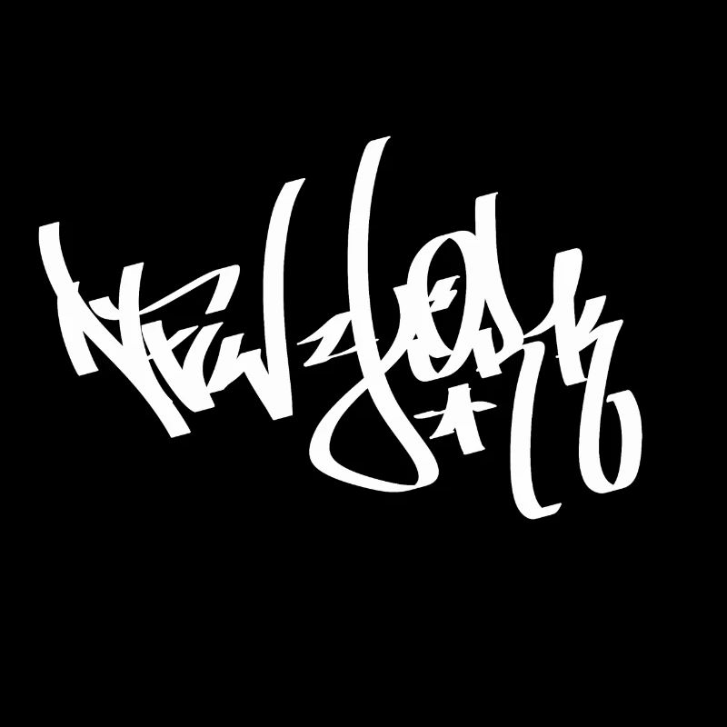 New York Graffiti Tag Handstyle 1 white