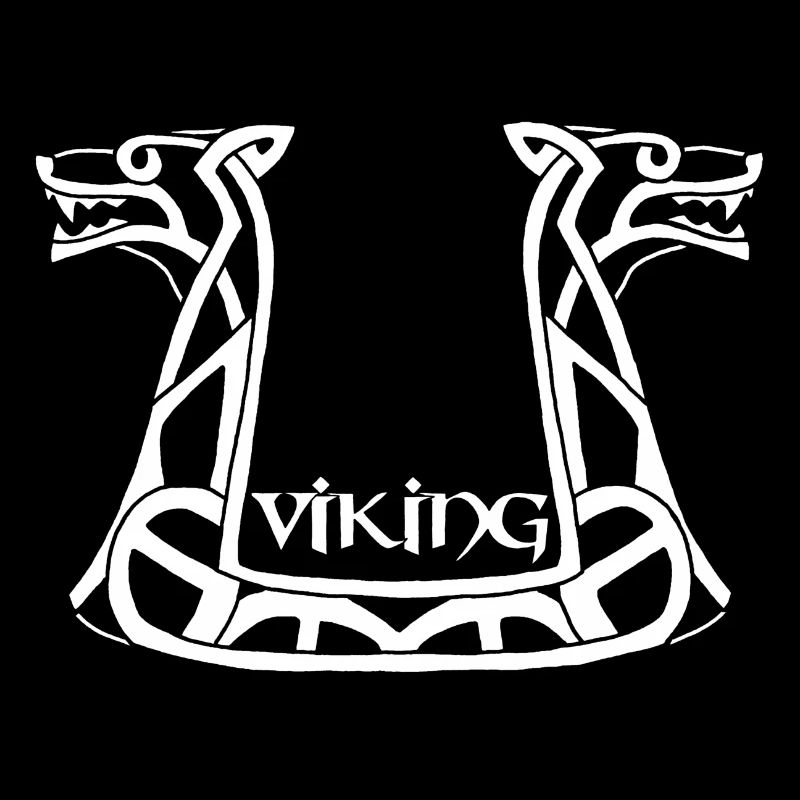 Weißer Wikinger-Drache