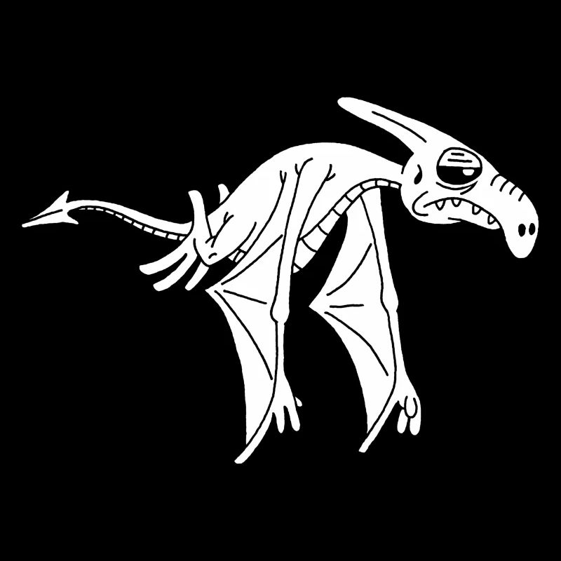 White Flying Dinosaur