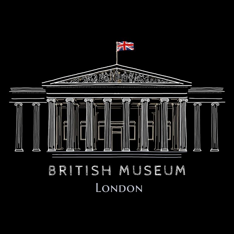 Londres, British Museum, Angleterre, Dessin à la main