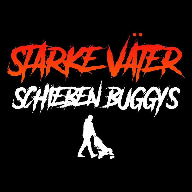 Vaterschaft STARKE MÄNNER SCHIEBEN BUGGYS