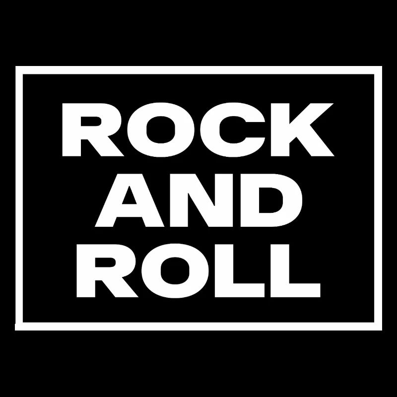 Rock and Roll Typographie audacieuse Monochrome