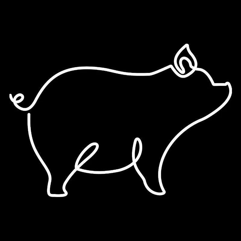 Dessin de cochon – symbole de bonheur et de nature