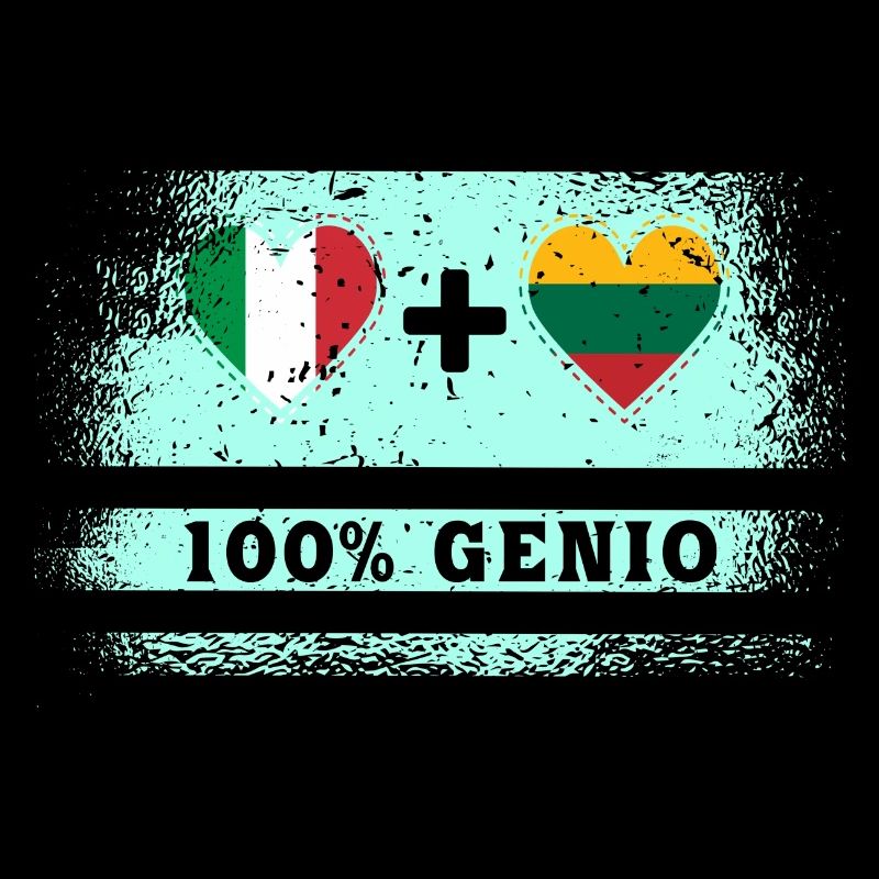 Italy and Lithuania 100% genius flag