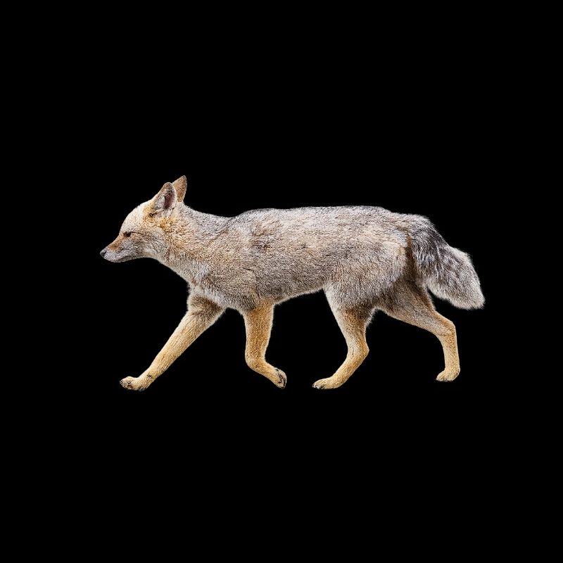 Fox in Silhouette Wild Night