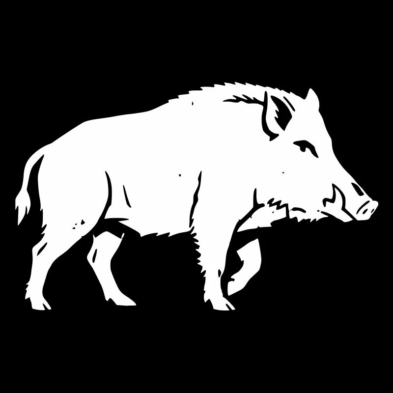 Wild Boar Silhouette Hunter Forest Vector
