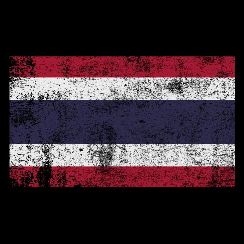 Drapeau Thaïlande Drapeau Grunge Rétro Vintage