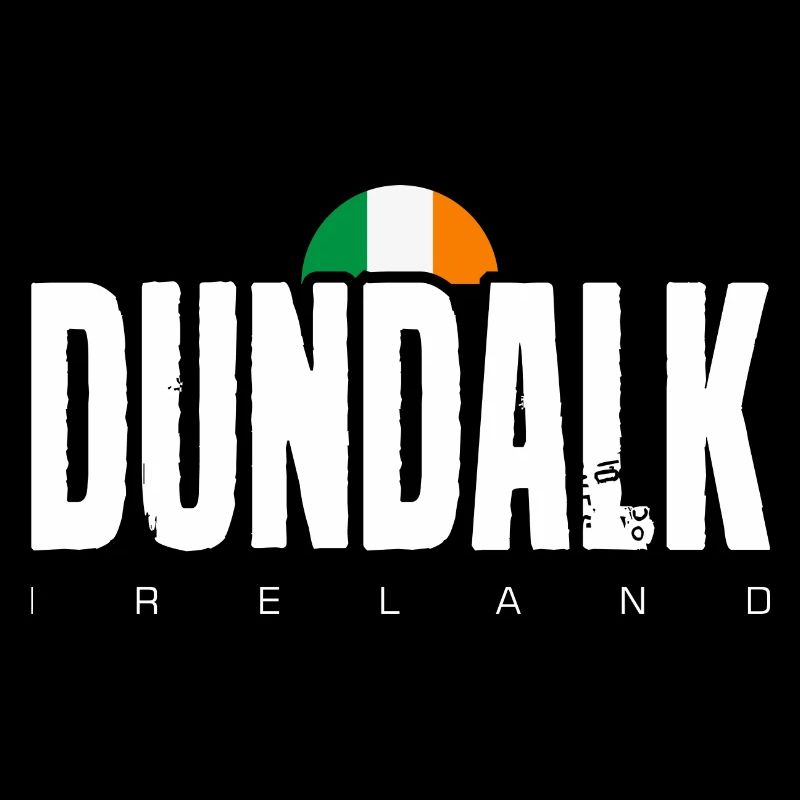 Dundalk Irish Flag Bold Text Tee