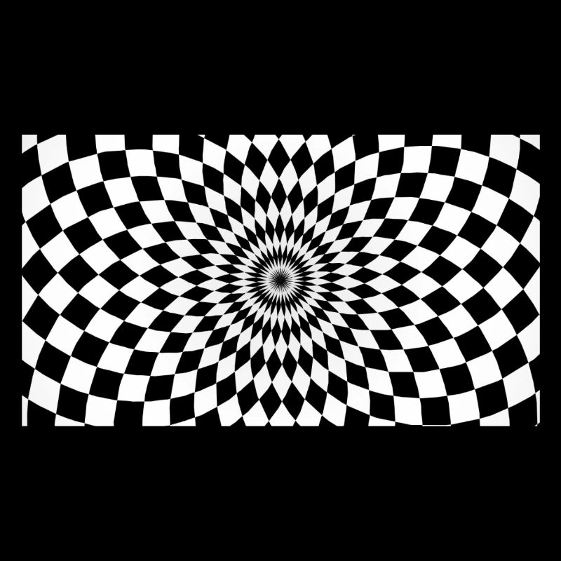 Optical Vortex Checker Illusion