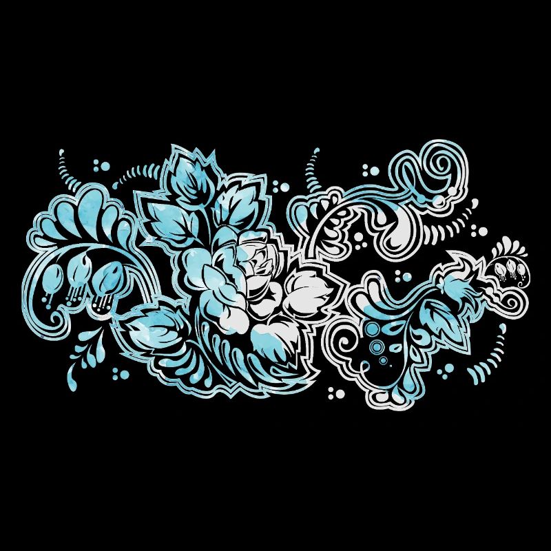 Motif Fleur Bleue
