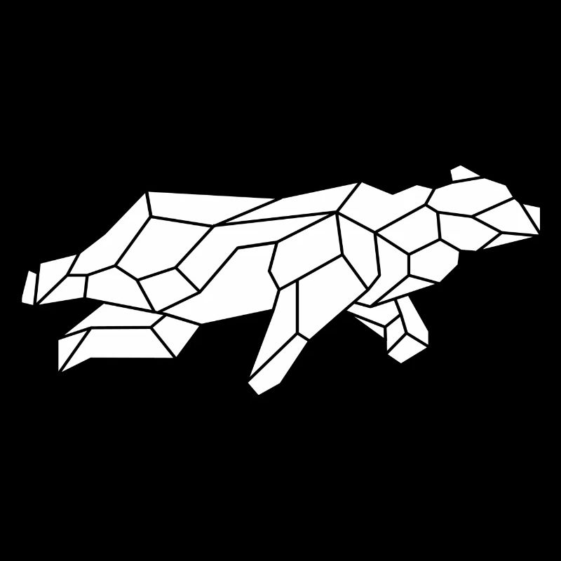 geometrischer weißer Bär