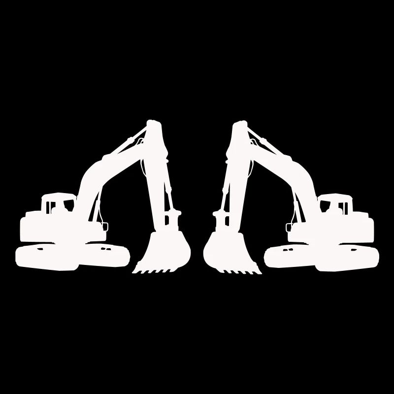 Doppel Bagger Silhouette