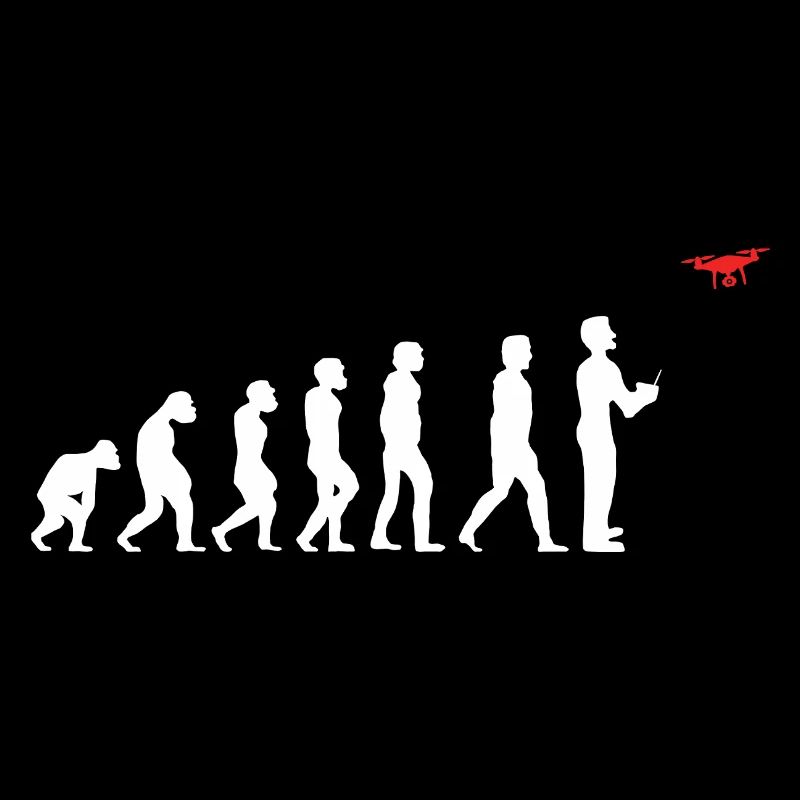 Evolution des Menschen Drohne Pilot