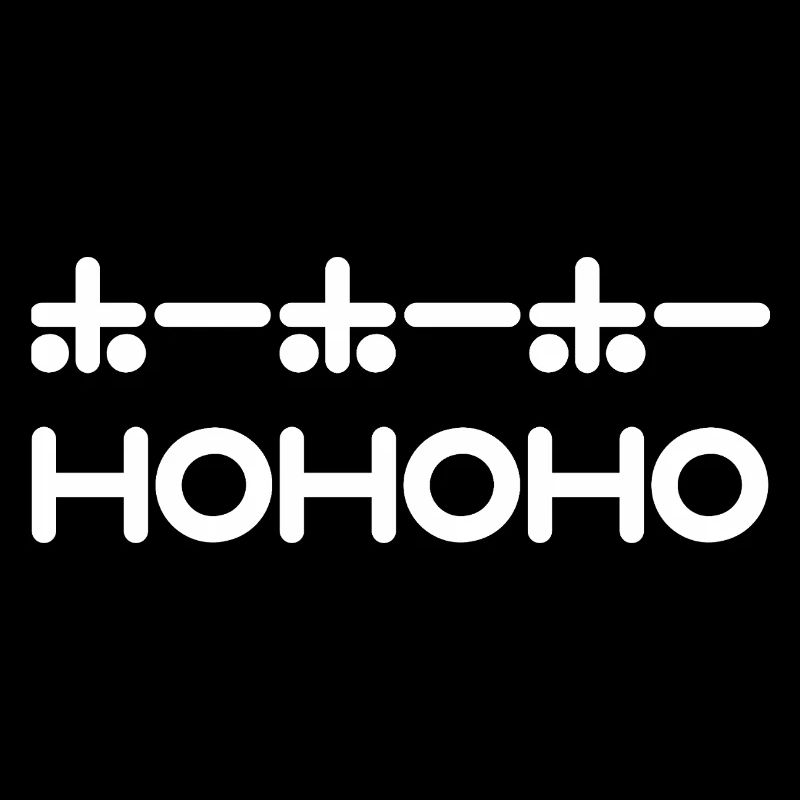 HoHoHo + Japanese Text - White
