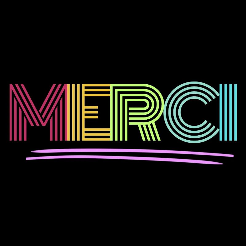 MERCI - Dankeschön - Regenbogen - Danke