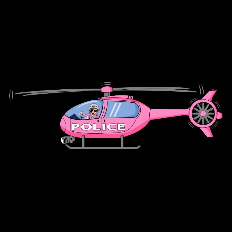 Polizeihubschrauber in Rosa