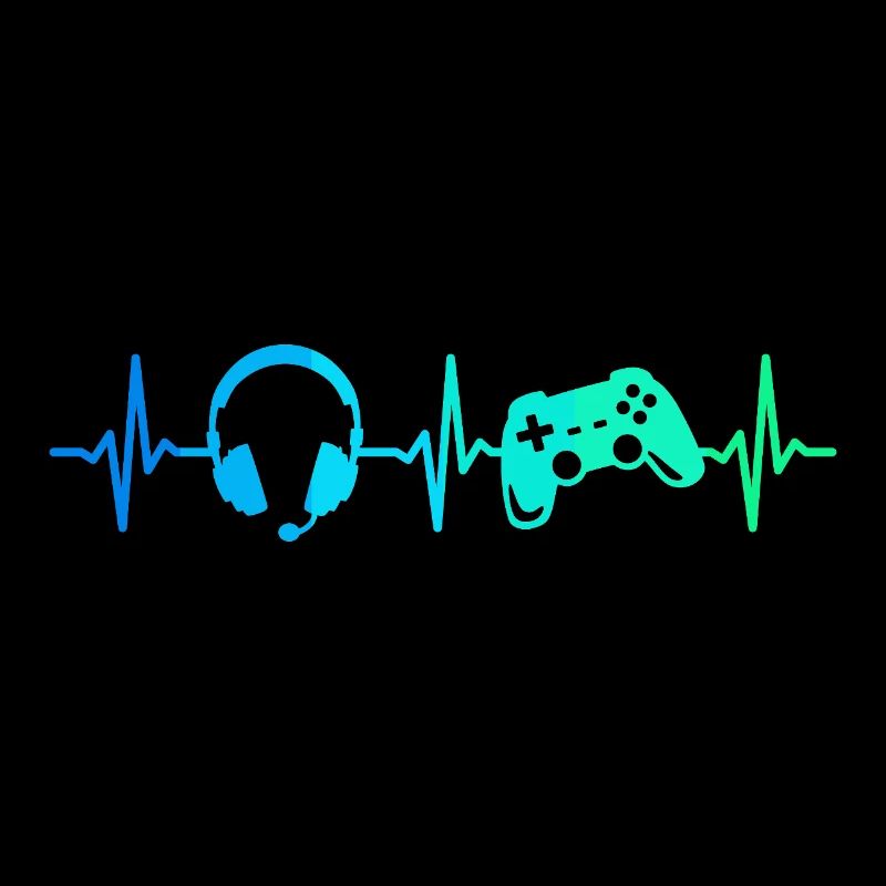 Gamer Herzschlag Gaming Controller Gamepad Headset