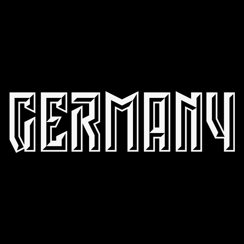 Germany Schriftzug (Relief / 3D / White)