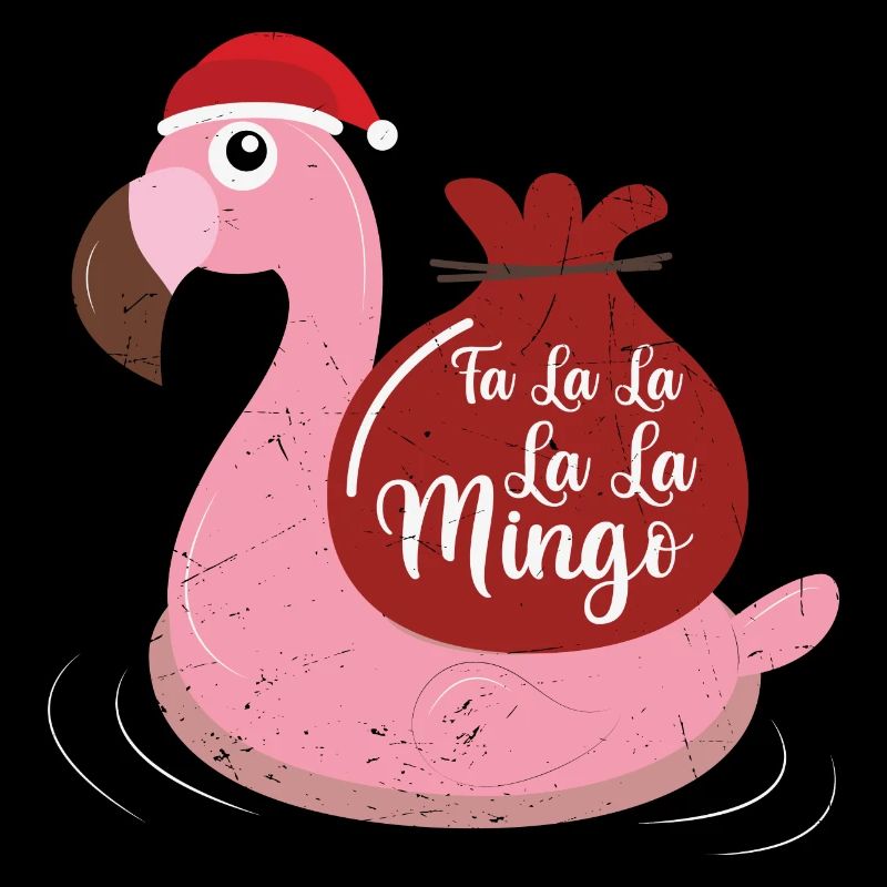 Pull de Noël drôle Flamingo Design