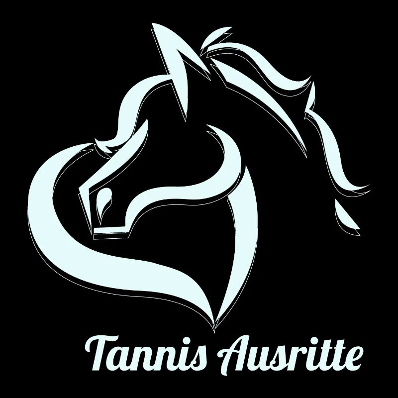 Tannis Ausritte logo hellblau schwarz mit Name