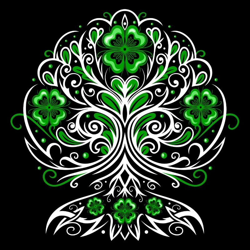 Arbre de vie de la Saint-Patrick avec des trèfles