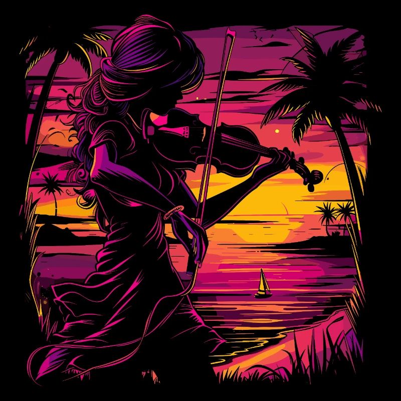 Violinist Synthwave