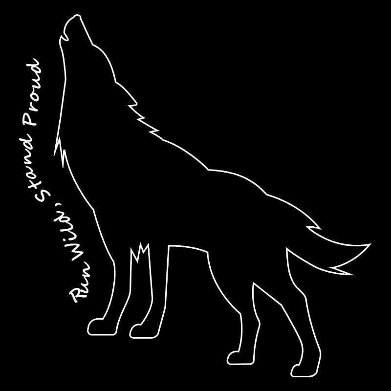 Howling Wolf Line Art Design