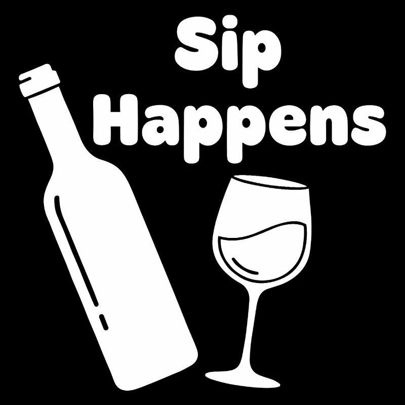Sip Happens Weinflasche Glas