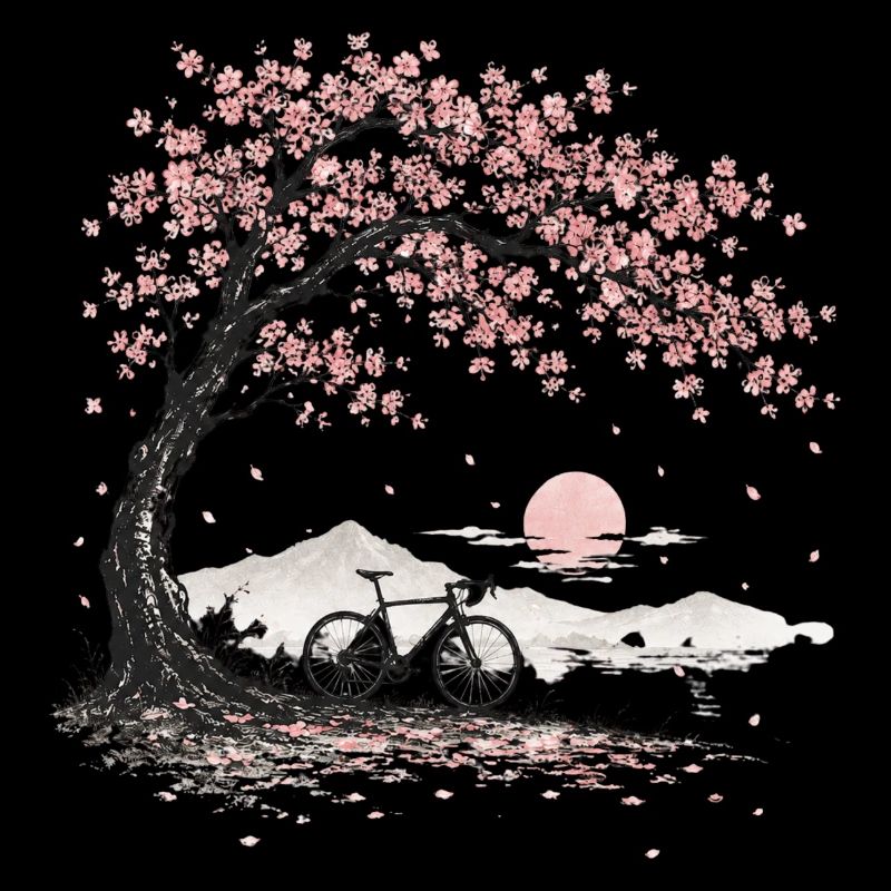 Cherry Blossom Cherry Tree Bicycle