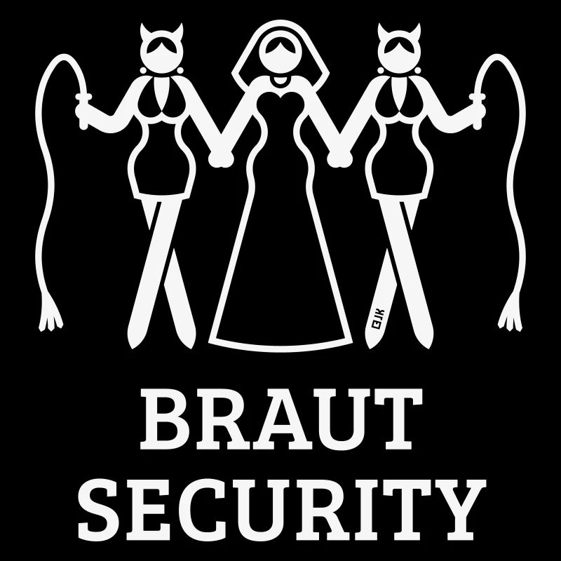 Braut Security (JGA Polterabend Peitsche / White)