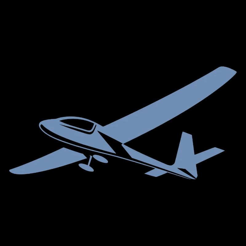 Segelflugzeug Pilot Silhouette Minimalistisch