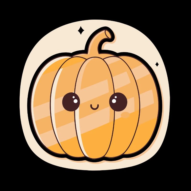 Bright kawaii pumpkin