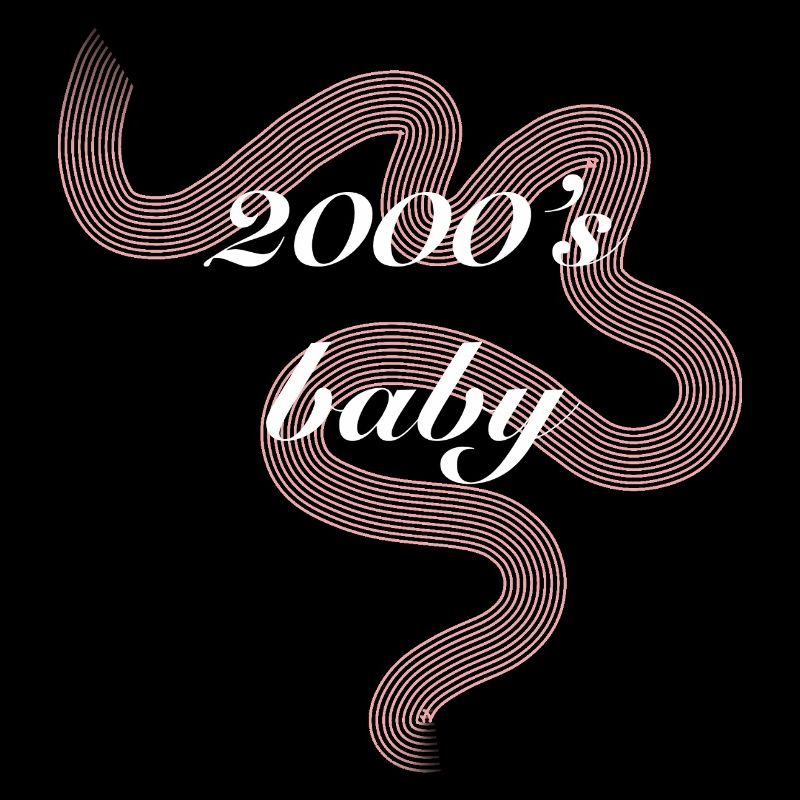 Ruban rétro pour bébé des années 2000