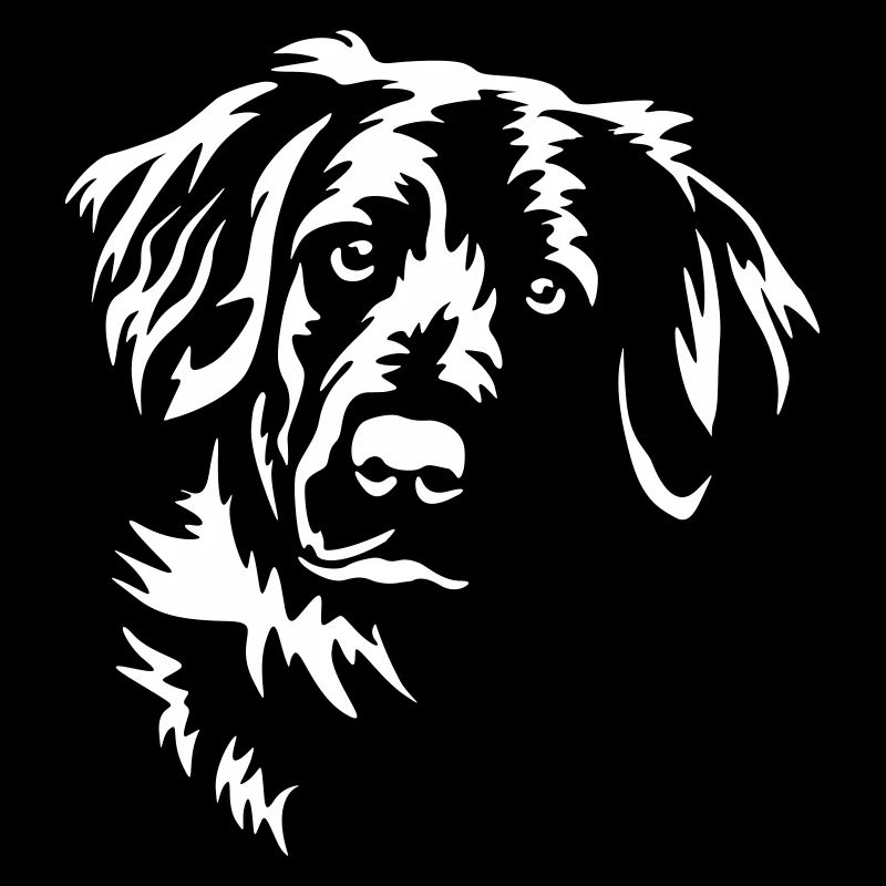 Flat-coated Retriever Kopf "Black Edition"