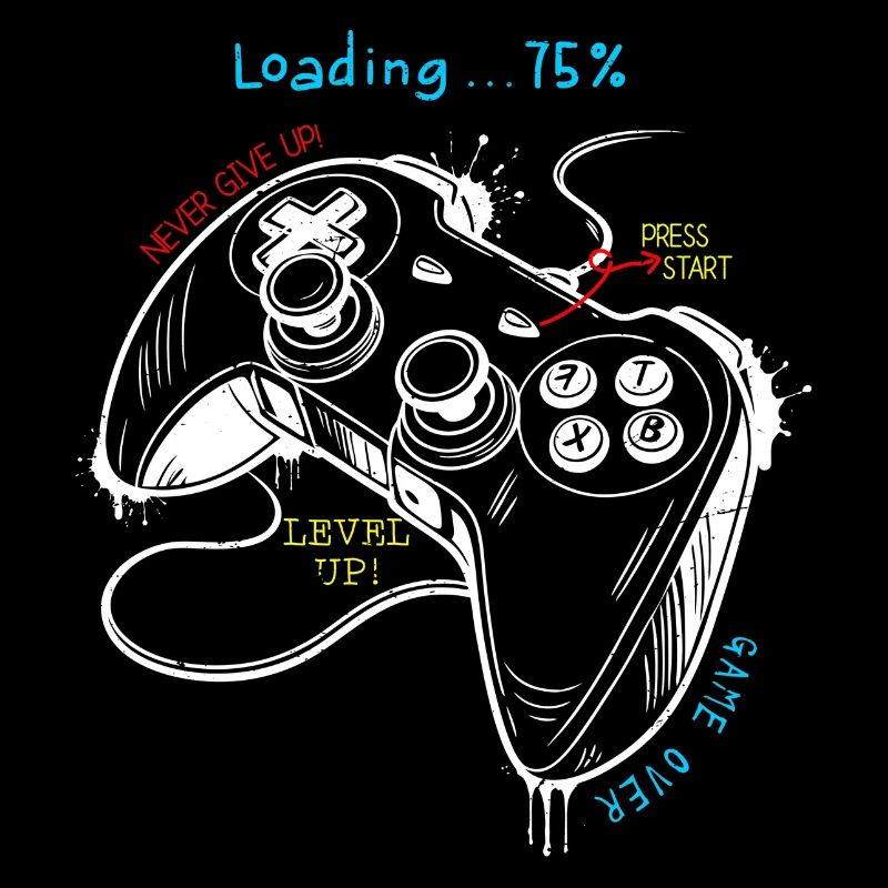Retro Gaming Style Controller Art