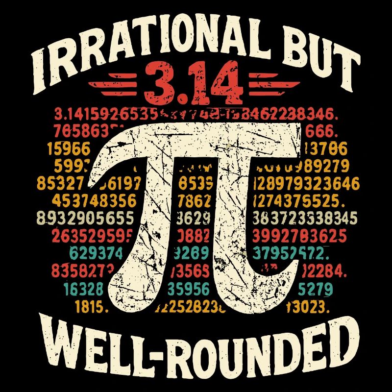 Irrational But Well-Rounded Pi Day Math Design