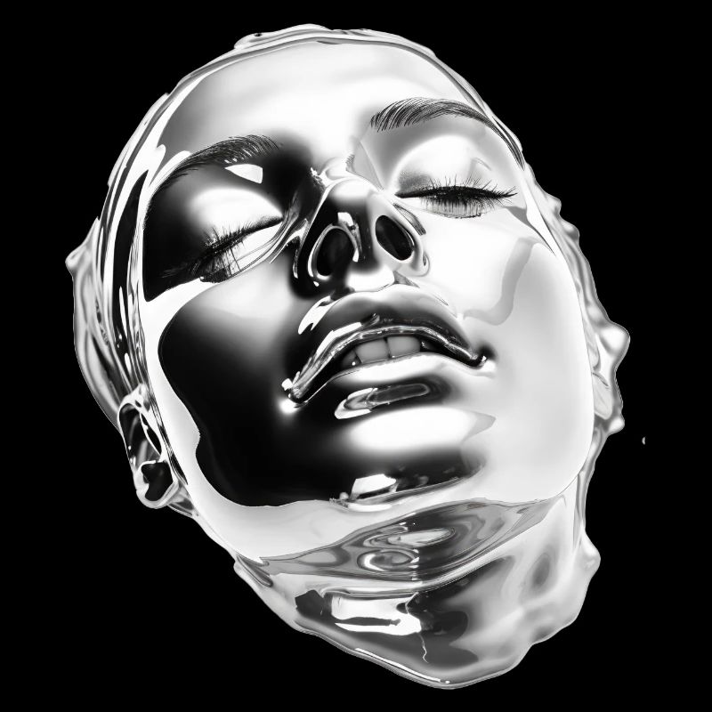 Liquid Chrome Portrait