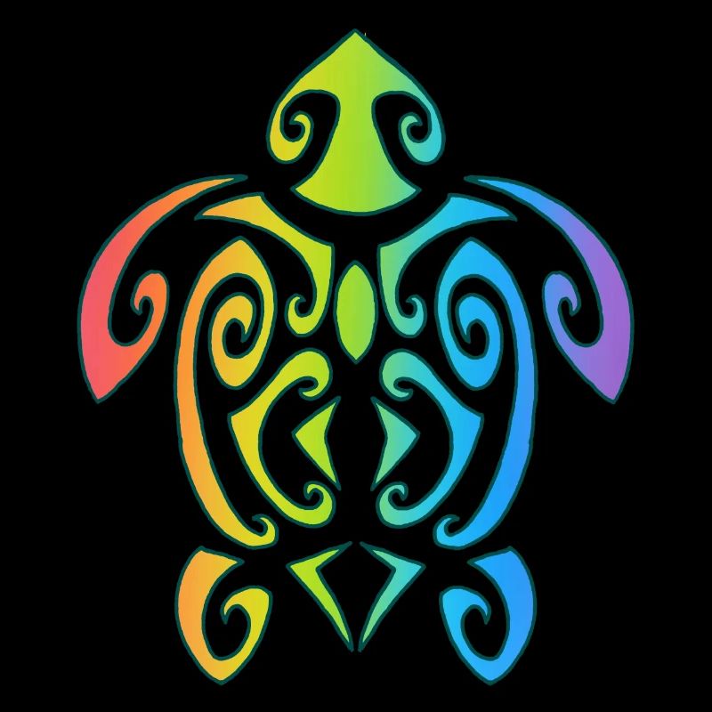 Tortue polynésienne arc-en-ciel