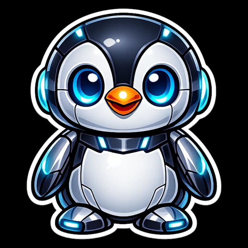 Futuristic penguin robot