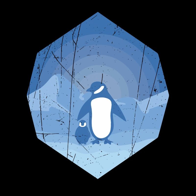 Pinguin Mutter mit Pinguin Baby