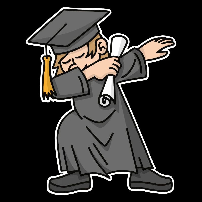 Junge Student dab dabbing Absolvent Schule