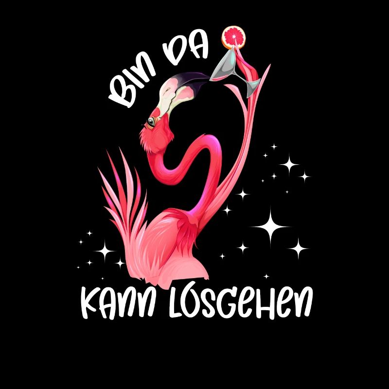 Flamingo bin da kann losgehen Mädelsabend Shirt