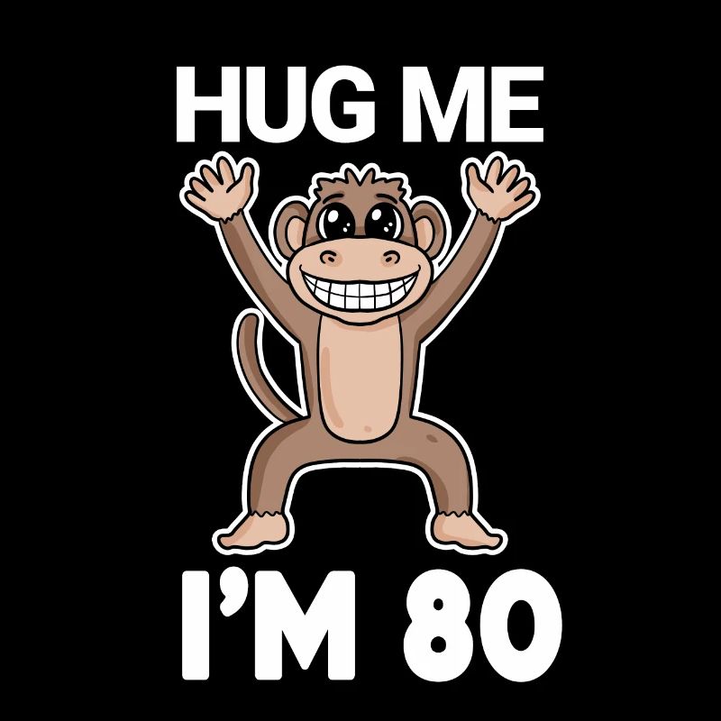80 birthday - 80 years - hug
