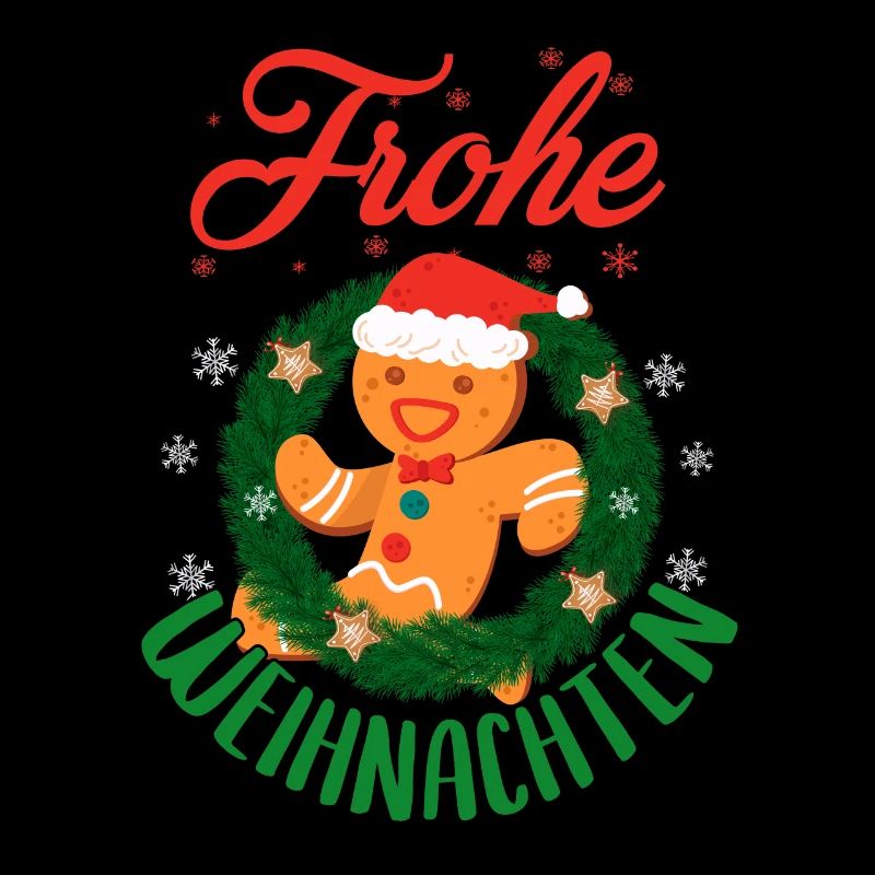 Fröhliche Weihnachten Lebkuchenmann Kranz