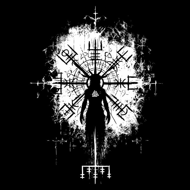Vegvisir Viking Runes Compass Witch Occult